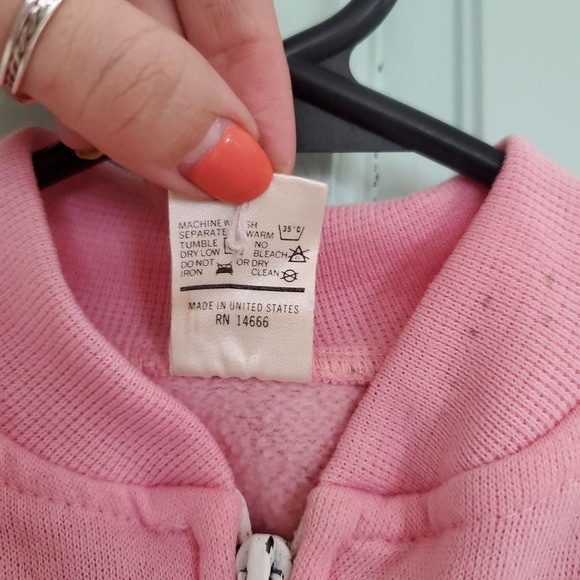 Vintage Pink sleeveless zipup shirt 80s 90s small womens - Picture 7 of 11